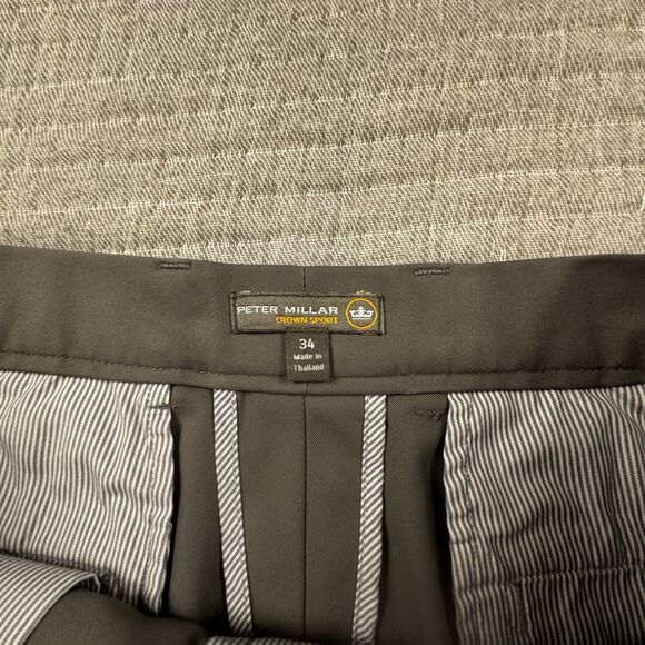 Peter Millar Crown Sport Shorts Salem Mens 34 Gray Performance Stretch Golf - Picture 6 of 8